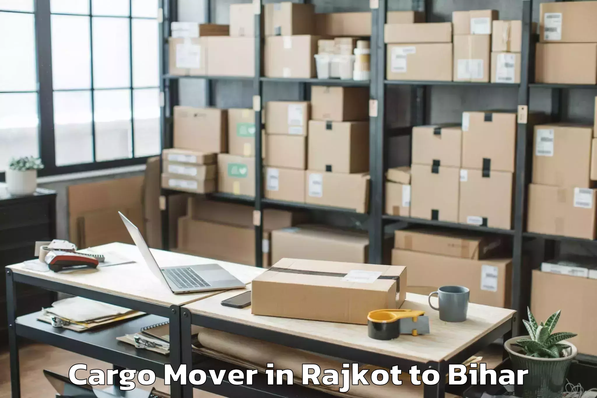 Book Rajkot to Mojharia Cargo Mover Online